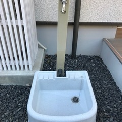 マエザワ　立水栓900㎜　断熱材入　ガーデンパン(水栓柱パン)　セット