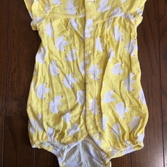 女の子　夏用　ロンパース　80 黄色