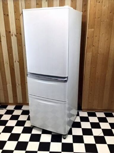 三菱　冷蔵庫　335L　2012年製　MR-C34W-W　キッチン　料理　3ドア
