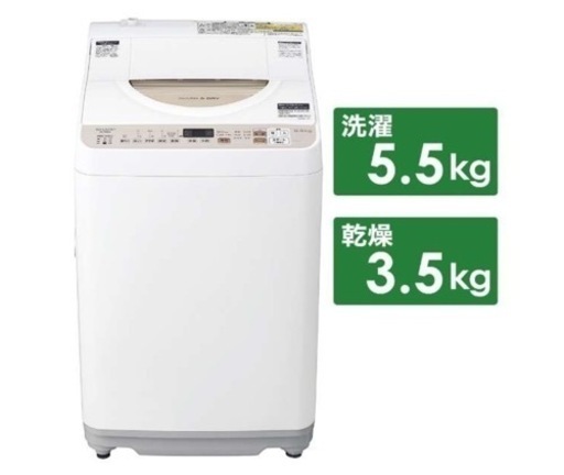 シャープ 縦型洗濯乾燥機 ゴールド系 ES-TG60L