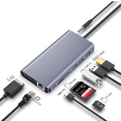 【新品】9in1 mac USB C ハブ 4K HDMI出力ポ...