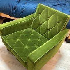 1人掛けソファー】カリモク60 モケットグリーン