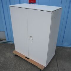 両開き書庫 ホワイト 天板付き オカムラ製レクトライン 4B313Y ZA75