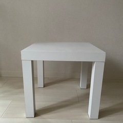 キュービックテーブル ホワイト・白