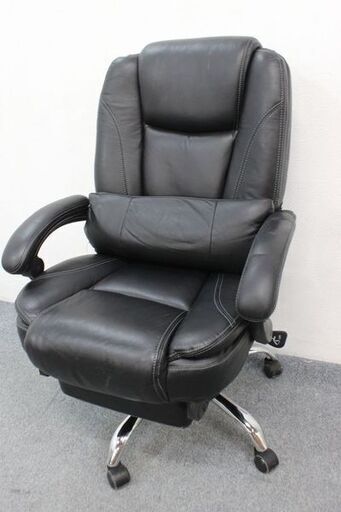 プレジデントリクライニングチェア フットレスト付き ランバーサポート オフィスチェア   中古家具 店頭引取歓迎 R5353)