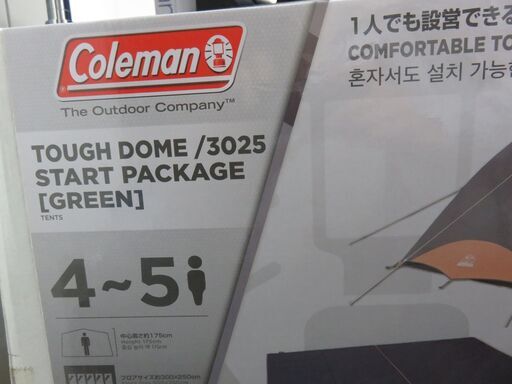 コールマンのテント　TOUGH DOME／3025　未使用品　大人４～５人利用サイズ