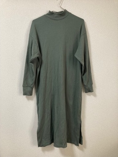 Gu リブニットワンピースカーキ ゆか 墨田の服 ファッションの中古 古着あげます 譲ります ジモティーで不用品の処分