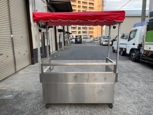 屋台　露店　移動販売　たこ焼き　焼きそば　鉄板焼き　キャスター付き　ステンレス　２０１８年製　W１５７０ｘD７００ｘＨ１９３０ｍｍ