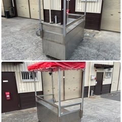 屋台 露店 移動販売 たこ焼き 焼きそば 鉄板焼き キャスター付き 