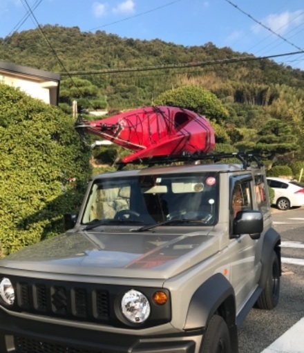 中古) シーカヤック　3分割　ラダー付き