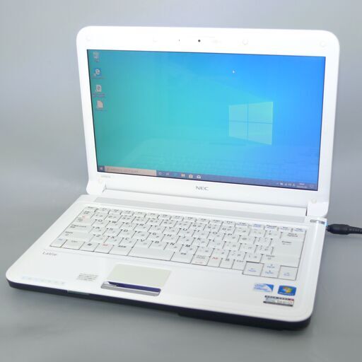 Wi-Fi有 ホワイト ノートパソコン 14型ワイド NEC PC-LE150H1 中古美品 Celeron 4GB DVDマルチ 無線LAN webカメラ Windows10 Office