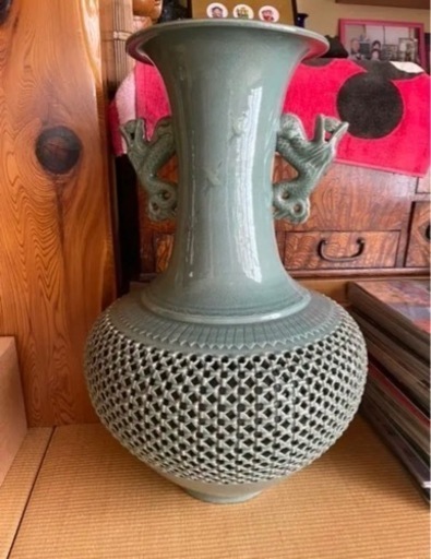 花瓶 鶴