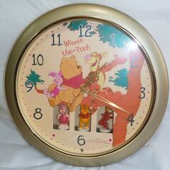 クマのプーさん からくり時計 掛け時計 難ありです