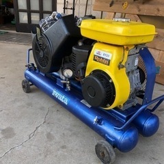 イワタ 7Kgf/c㎡ 5馬力 エンジンコンプレッサ CS-265P