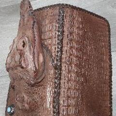 クロコダイル風ワニ頭長財布 最終値下げ！ ワニ頭 長財布