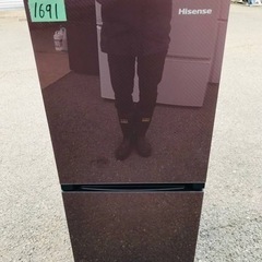 ②1691番 Hisense✨2ドア冷凍冷蔵庫✨HR-G13A-BR‼️