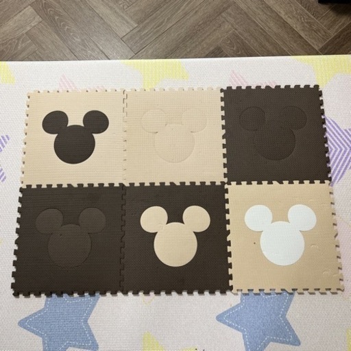 ジョイントマット 6枚セット Disney ミッキー トイザらス ブラウン系 Rkマート 大門のベビー用品 安全 保護グッズ の中古あげます 譲ります ジモティーで不用品の処分