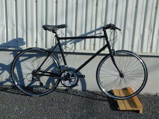 未使用 YOKOHAMA BIKE クロモリ クロスバイク F.コンポ SHIMANO CLARIS R.コンポ SHIMANO SORA 2×8速 650×23C ブラック アウトレットB品 自531