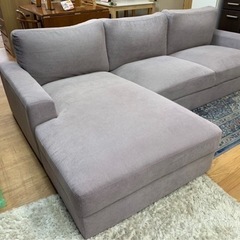 【リサイクルサービス八光　田上店　配達・設置OK】グレー　フロアコーナーカウチソファ