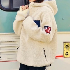 ワンポケットハーフジップボアパーカー 韓国ファッション 韓国オシャレ