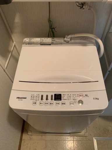 洗濯機　ハイセンス　5.5kg Hisense HW-T55D 2020年製　美品　値段交渉可