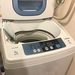【お譲り先決定】【あげます】日立洗濯機5kg + 自動洗濯機元口
