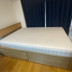 定価計9万円 無印良品 セミダブルベッド マットレス ベッド下収納付き