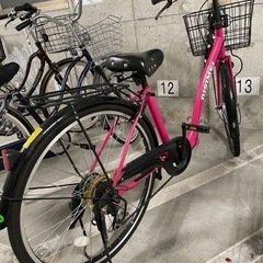 予約済　自転車　ピンク