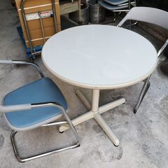 丸テーブル　椅子　4脚セット