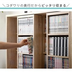 【ネット決済】ダブルスライド式 本棚 ラック 奥深タイプ900幅 