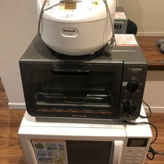 0円電子レンジ、炊飯器、トースター3点セット