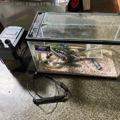 60cm水槽外部濾過ヒーターガラス蓋セットメダカ熱帯魚金魚など 秀吉92 多度津の家具の中古あげます 譲ります ジモティーで不用品の処分