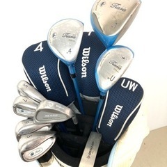 SOLD OUT【レディース！】◆Wilson ウィルソン Tiara EX ティアラ 等◆ゴルフクラブ 9本セット＋セサミストリート バッグ付き