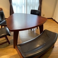 ダイニングテーブルセット 5人掛け 三角