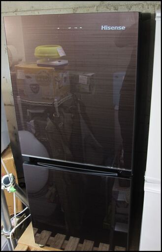 新生活！19800円 ハイセンス 2ドア冷蔵庫134L HR-G13B 2020年製 ブラウン ガラスドア