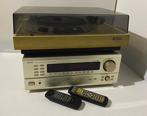 DENON DP-790 AVR-1801 AVサラウンドアンプ ターンテーブル セット 通電確認済 デノン オーディオ機器 ダイレクトドライブ