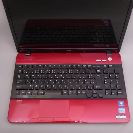 新品高速SSD WiFi有 レッド 赤色 ノートパソコン 15.6型 NEC PC