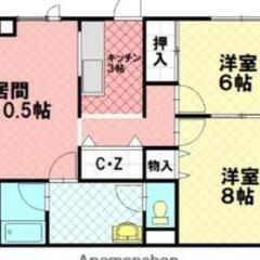 ネット使い放題！ひろ〜い鉄骨2LDK　初期費用、保険代のみ！入居...