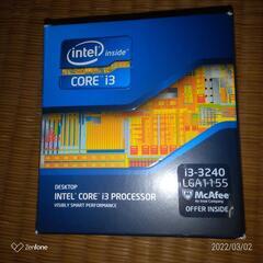 未使用 CPU　core i3 3240 3.4GHz Lga1155