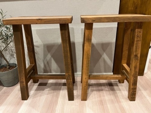 niko and...天然木ウッドベンチ/チェアー/椅子2脚セット