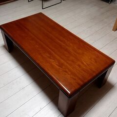 高級木製ローテーブル　幅120.5cm, 縦59.5cm, 高さ...