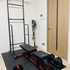 【3月12日迄】（簡易ジム）可変式ダンベル、可動ベンチ、懸垂器