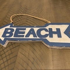 BEACH サイン　サーフ　ハワイ　インテリアの画像