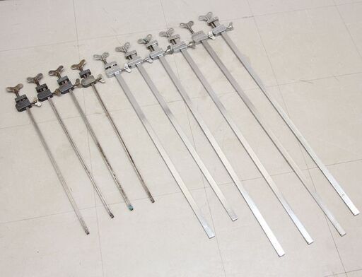 旗金 550mm～830mm  計10本 ハタガネ まとめ売り (HD1210wY)