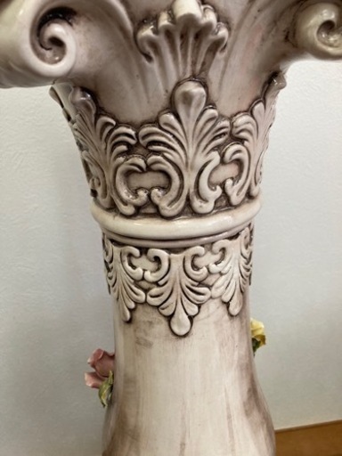 イタリアン◇高級 花台 陶器 ロココ調◇オシャレインテリア