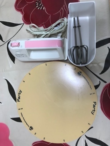 ハンドミキサー \u0026ケーキ回転台27cm