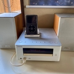 ONKYO ポータブルコンポ　iPod 付き