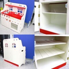 マザーガーデン 木製 キッチン 野いちご オープンキッチン 赤 秤 鍋