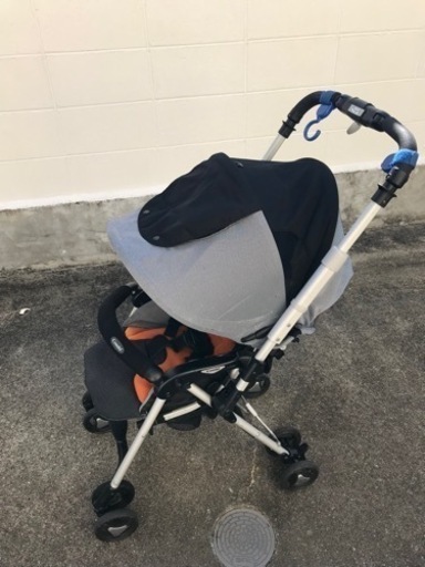 中古◆Combi◆ベビーカー◆ココットコンパクトW◆リクライニング◆ブラック