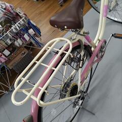 J207 オシャレな普通自転車 PURPLE TOWN LEDオートライト